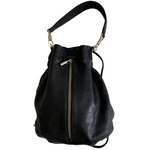 Elizabeth and James Black Leather Bag